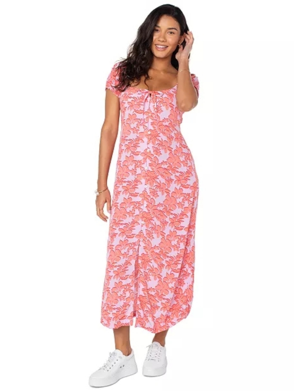 ROXY | Shelley Coast Midi Dress Orchid Bouquet Floral